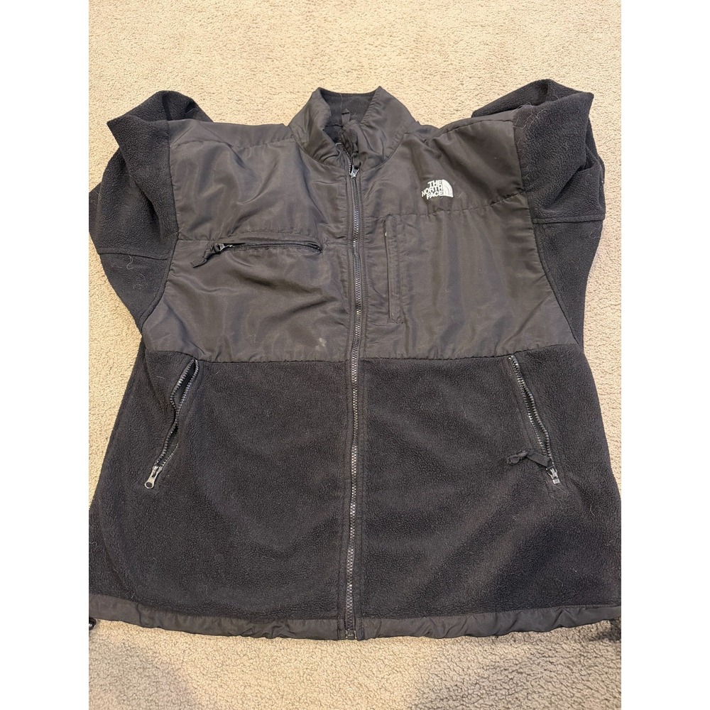 The North Face Men's Zip Up Fleece Jacket Long Sleeve Black Size 3XL